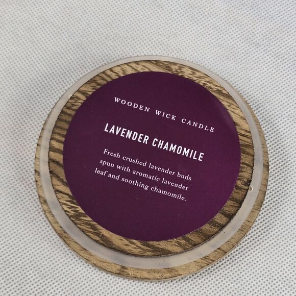 DW Home Candle Wooden Wick Scented  Lavender Chamomile Relaxation Burns 40 Hours - Picture 5 of 7